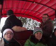Herma, Margret, Hans und Gerhard genießen die Fahrt
